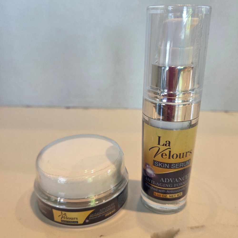 La Velours Skin Cream & Serum Set,‎ Anti-Aging Formula, Travel Size 0.5 oz